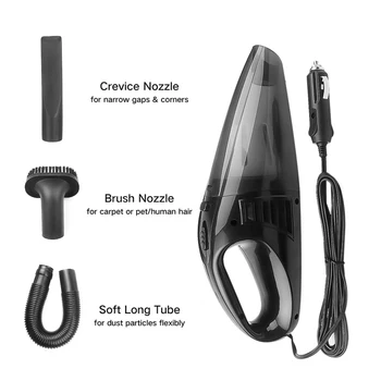 

Newest Portable Handheld Car Vacuum Cleaner Cordless/Car Plug 120W 12V Super Suction Wet/Dry Vaccum Cleaner for Car Home