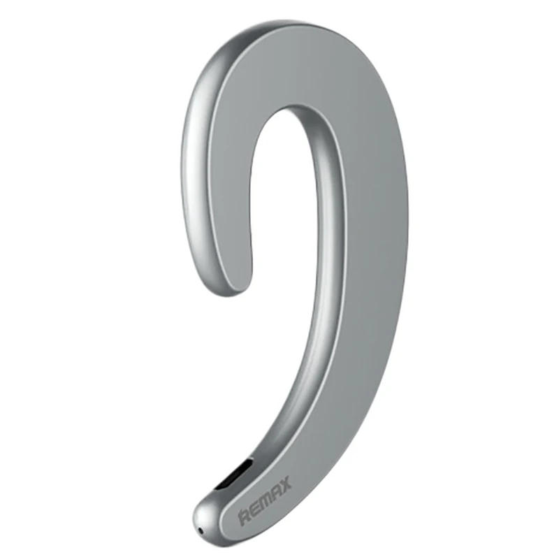 Silver Remax T20 Беспроводная Спортивная bluetooth-гарнитура с ушным крюком, Hi-Fi, стерео, басовый шум, автомобильная Музыкальная гарнитура, тонкая для Iphone, samsung, Huawe - Цвет: Silver