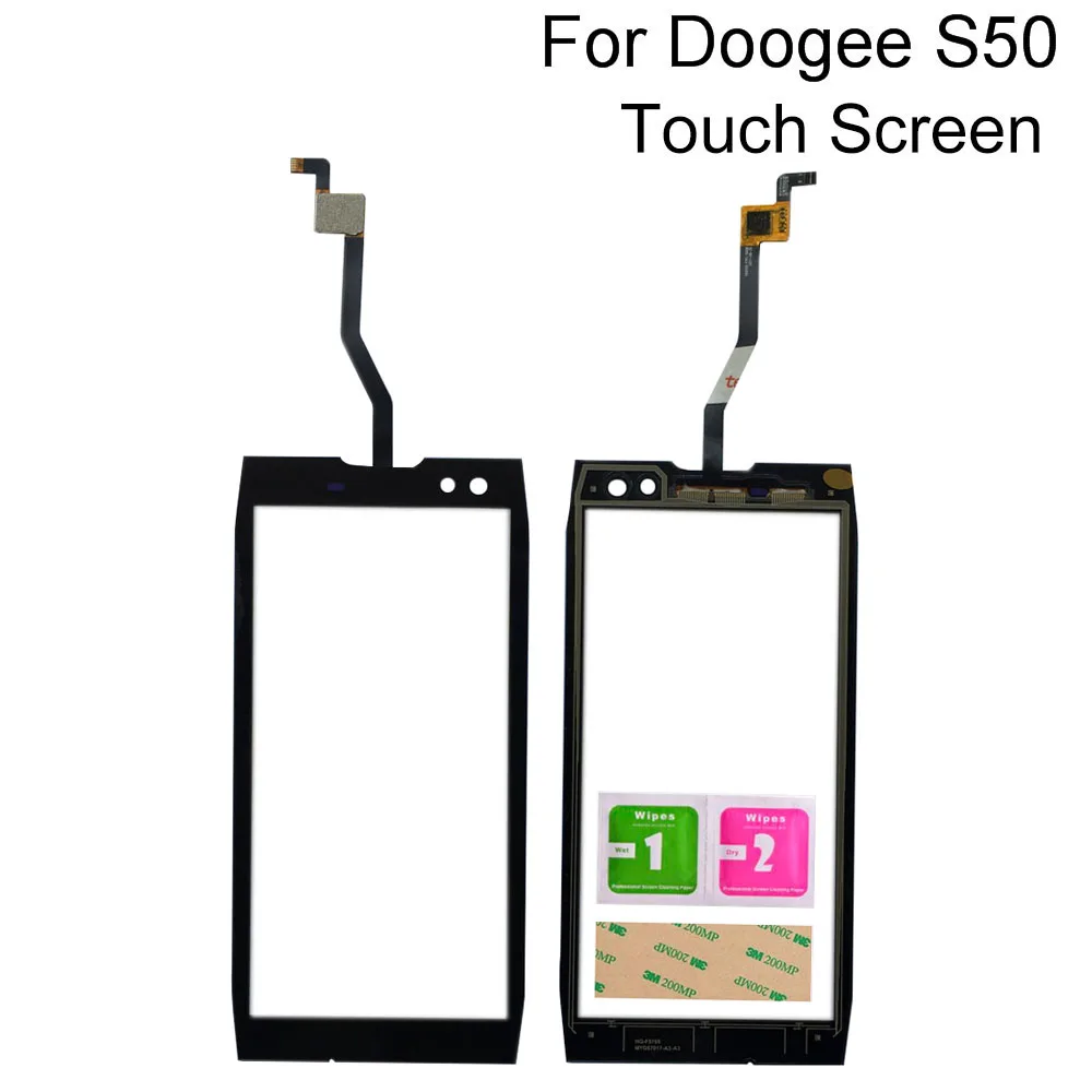

For Doogee S50 S 50 Touch Screen Touch Panel Digitizer Glass Panel Touch Parts TouchScreen Mobile Tools 3M Glue