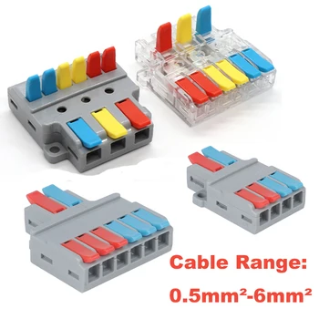 

Quick electrical splitter Wire Connector SPL Universal Push-in Cable Wiring Terminal Block Connectors into 0.5-6mm2 lever nut