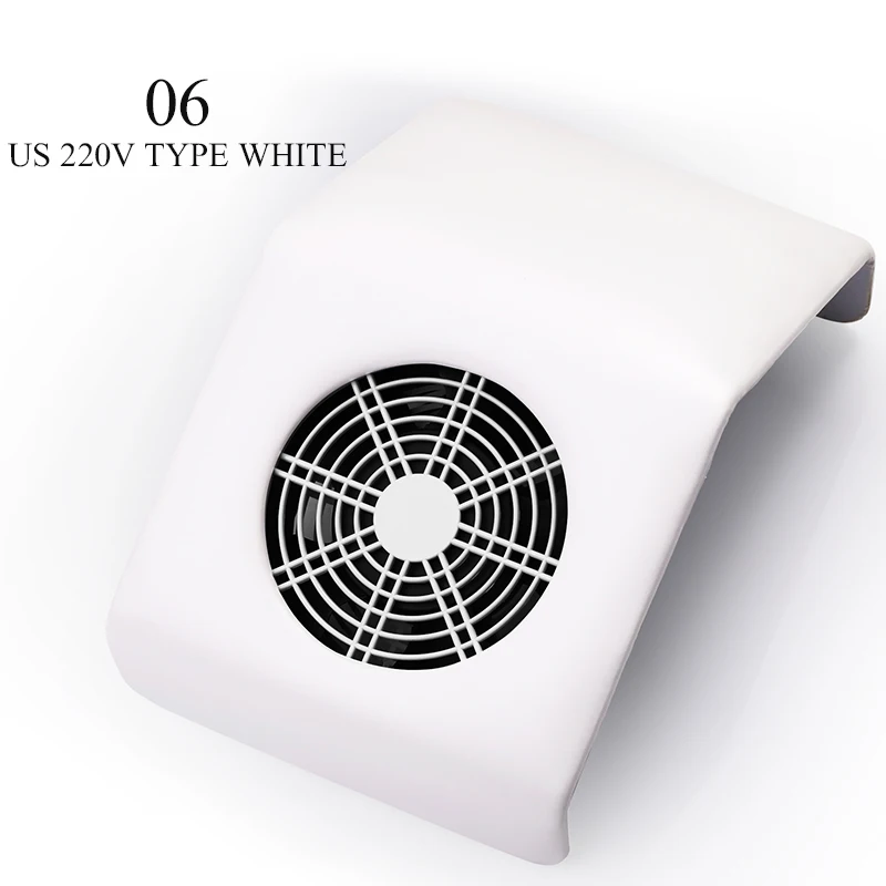 40/30 Вт пылесборник для ногтей с вентилятором, розовый, белый пылесборник для всасывания ногтей, электрическая дрель для ногтей, инструменты для очистки ногтей - Цвет: US-220V White