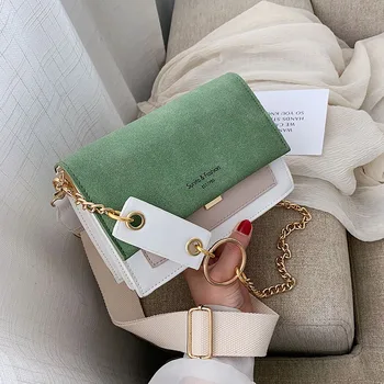 

Fashion Broadband Shoulder Square Sling Bag Versatile Korean-style Dull Polish Chain WOMEN'S Bag