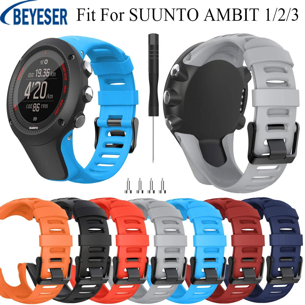 

Silicone band Strap For Suunto Ambit Series 1/2/3 Wristband For SUUNTO Ambit 2S/2R/3P/3S/3R Sports WatchBand Accessories New