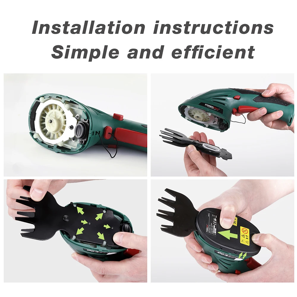 7.2V Pruning Shears 2in1 Cordless Grass Hedge Trimmer Battery Rechargeable Shear Hedger PGHT7.2 Cordless Garden Tool POSENPRO 5