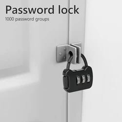 3 Digit Code Combination Password Lock Portable Travel Mini Zinc Carrying Luggage Case Security Lock Backpack Lock Padlock