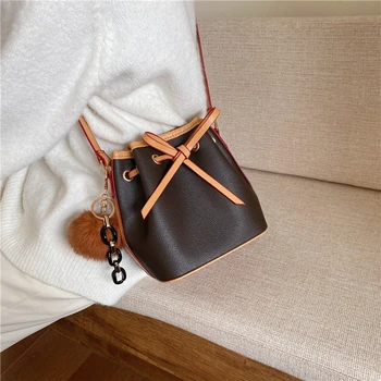 

Designer Women Small Pu Leather Bucket Shoulder Bag High Quality Ladies Handbags Fashion Crossbody Bags for Women Messenger Bags