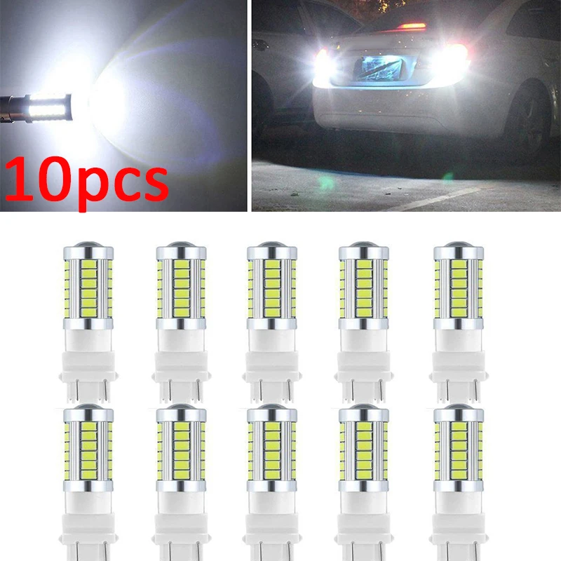 10 шт. Белый 3157 33SMD светодиодный автомобильный сигнал поворота Стоп-сигнал задний фонарь автомобильный сигнал поворота фары, аксессуары для автомобиля