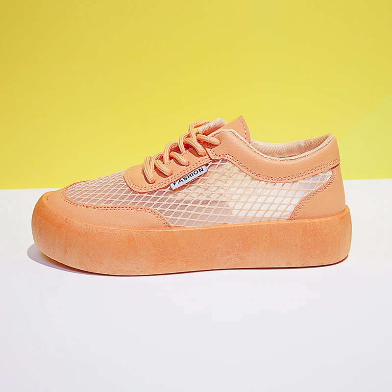 Spring summer women'shoes 2021 new sandals thick bottom sneaker mesh hollow breathable casual