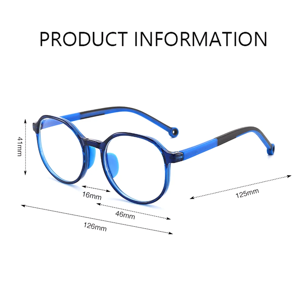 Children Anti Blue Light Protect Glasses Round TR90 Tablet Handphone Computer Eye Strain Reduction Kid Eye Care blue light reading glasses