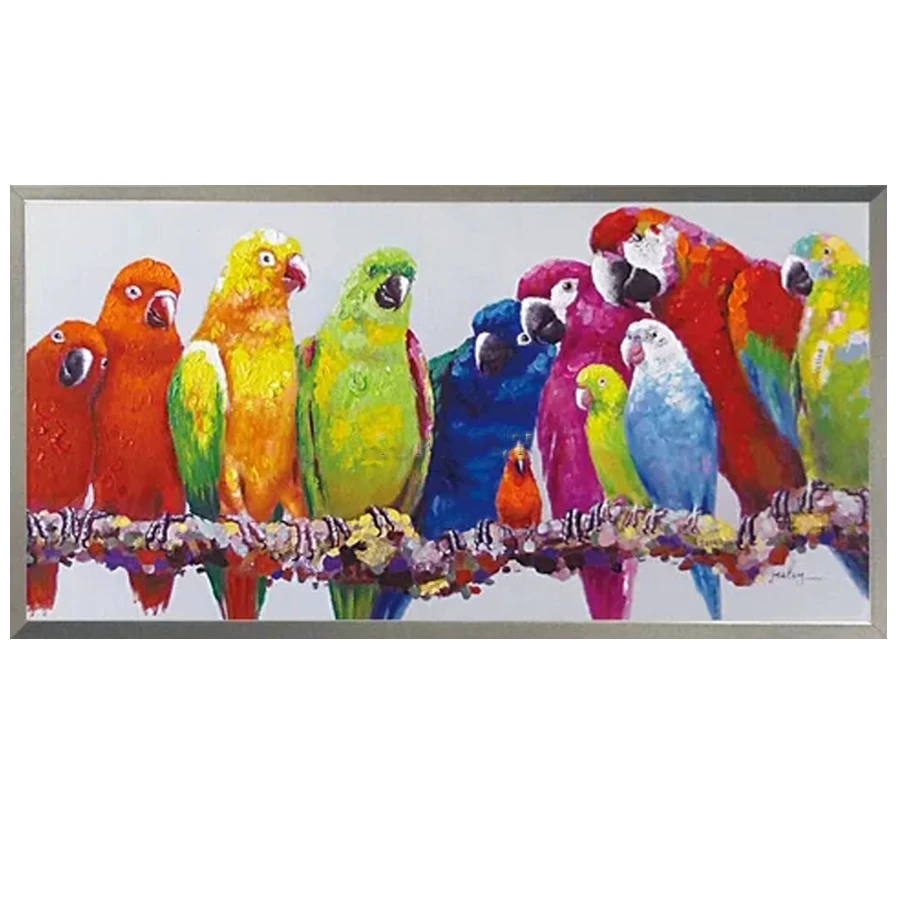 Colored parrot Diamond Painting Square Round large Daimond Painting animal bird Mosaic Rhinestone Embroidery wall decor stickers_副本
