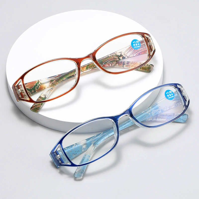 Women's Printed Longsighted Glasses For The Elderly With Resin Anti