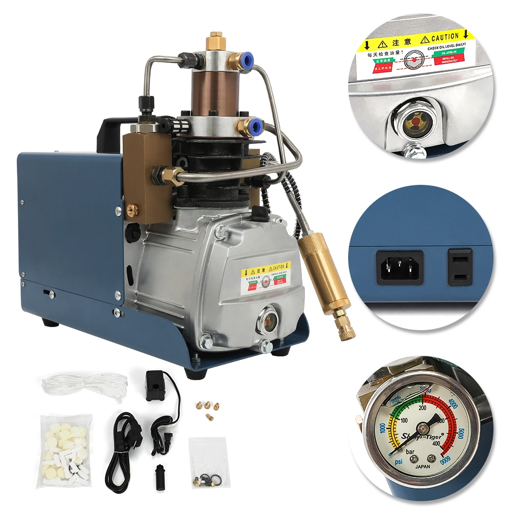 220V 1.8KW 300Bar 30Mpa 4500Psi High Pressure Air Pump Electric Compressor Pneumatic Airgun Scuba Rifle PCP Inflator | Обустройство