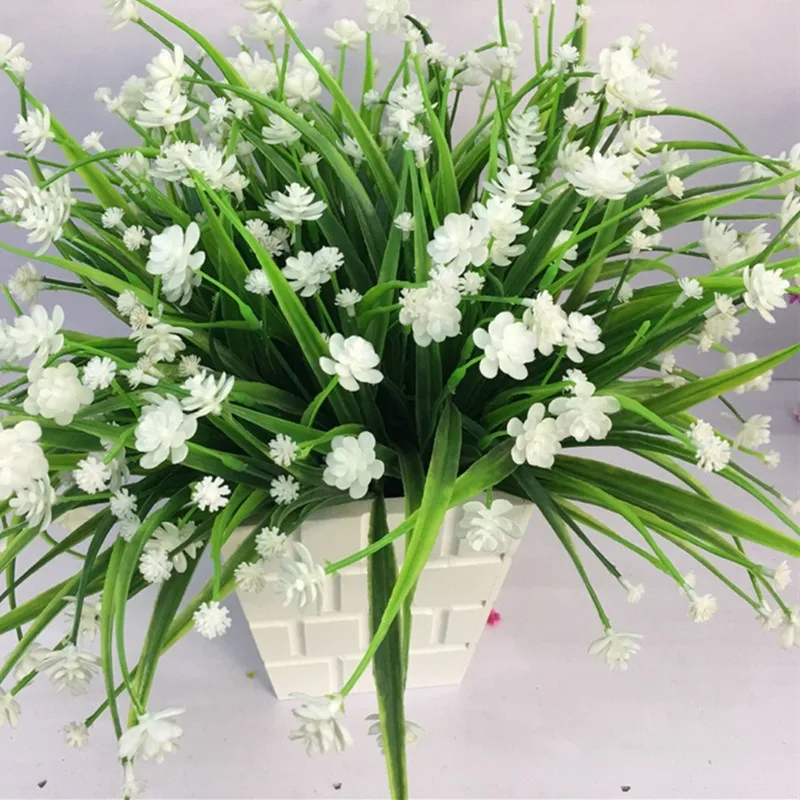 Искусственный пластик 1 букет цветов водяная трава роза искусственные цветы