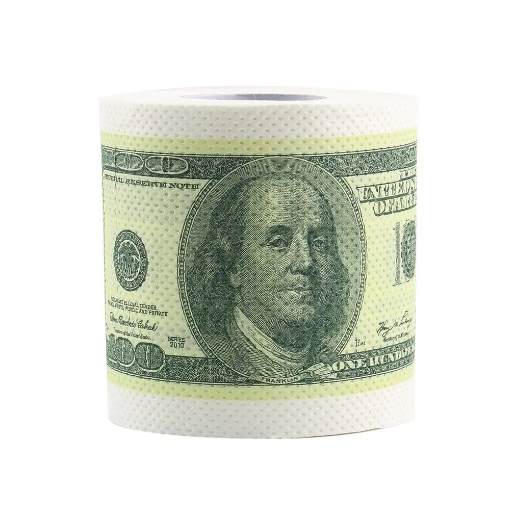 1 шт. сто долларов банкнот туалетный рулон-туалетная бумага Новинка Туалетная бумага
