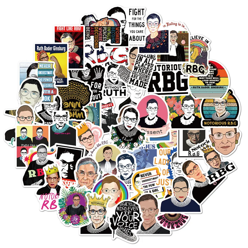 

50or52PCS Ruth Bader Ginsburg Sticker Female Justice Judge RBG Famous Quote Decal Stickers Action Figure Model Faerie Toy Anime