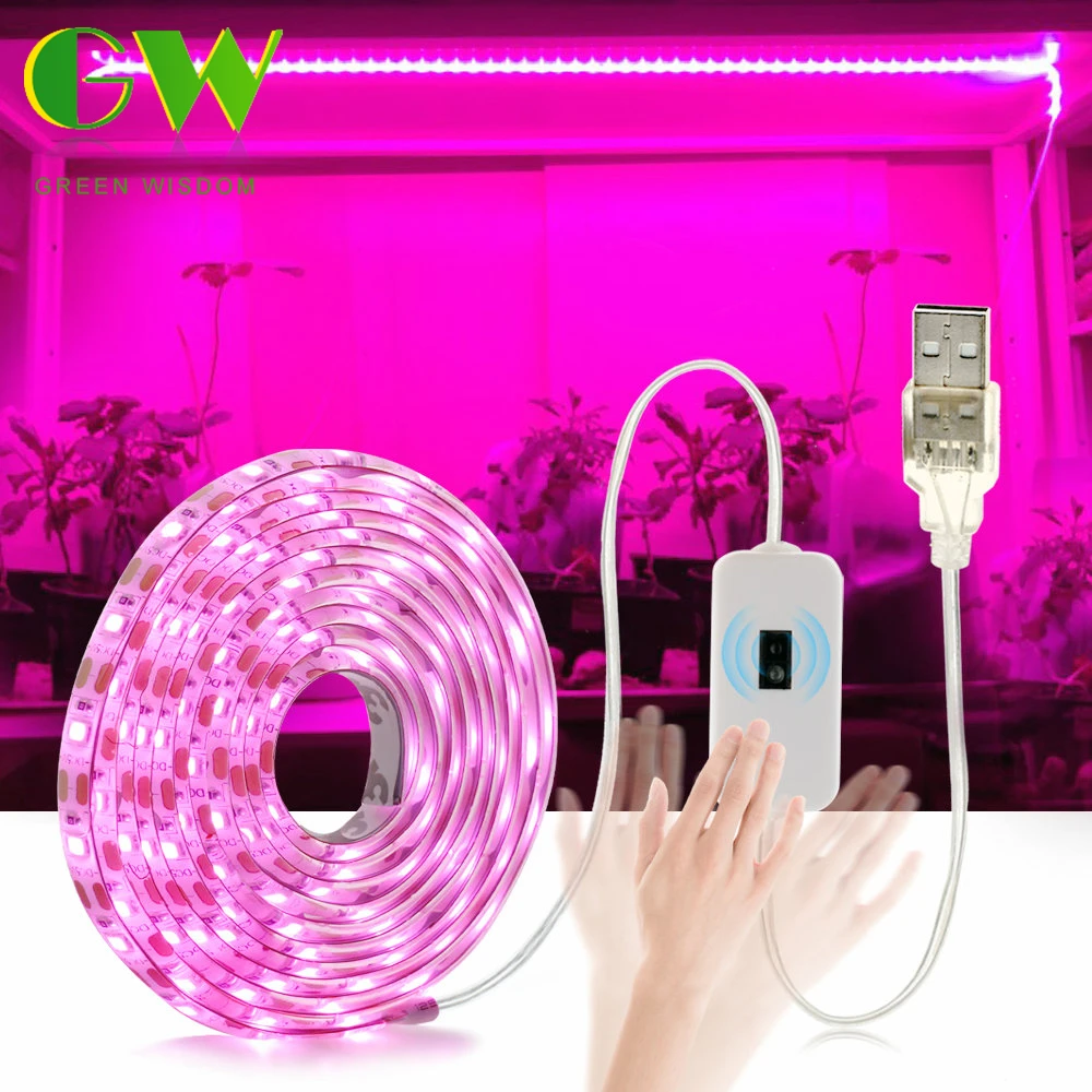 温室用のフルスペクトルledストリップライト 0 5m 1m 2m 3m 25 Smd Dc5v 植物および花の照明 Growing Lamps Aliexpress