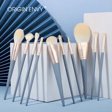 ORIGIN ENVY Makeup Brushes 10pcs Blue Eyeshadow Blending Powder Foundation Eyebrow Brushes Face Eye Cosmetic Tools