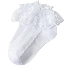 YK – chaussettes en dentelle pour enfants de 1 à 12 ans, en coton, en maille, courtes de danse de princesse, fines, pour tout petits, printemps automne été