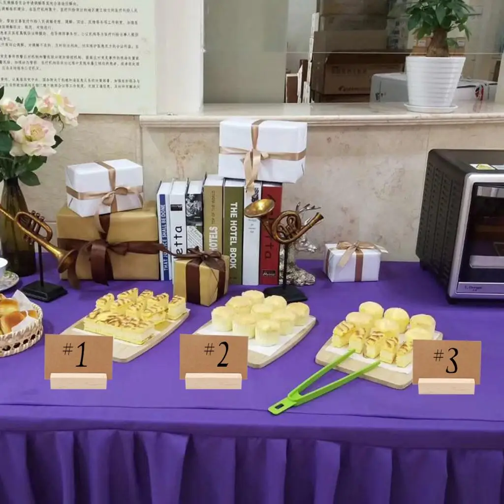 10Pcs Wood Place Card Holders, Table Number Holders, Wood Photo Holders,  for Wedding Party Table Name and More