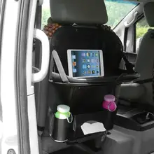 Авто сумка для хранения на заднее сиденье складной автомобильный органайзер для сиденья кожаный держатель для бутылки коробка для салфеток журнал чашка Еда телефон пакет
