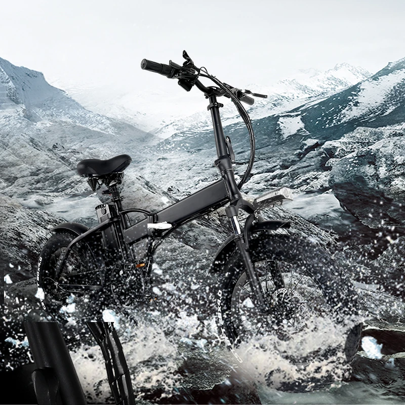 

GW20 Eur no tax 500w foldable fat 2 wheel electric bike 15ah removable bt beach cruise booster electric bike snow