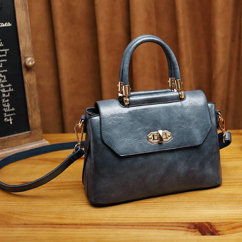 blue Ретро Европа bolsa feminina высокопоставленная натуральная кожа сумка через плечо Новинка женская сумка CHISPAULO бренд - Цвет: blue