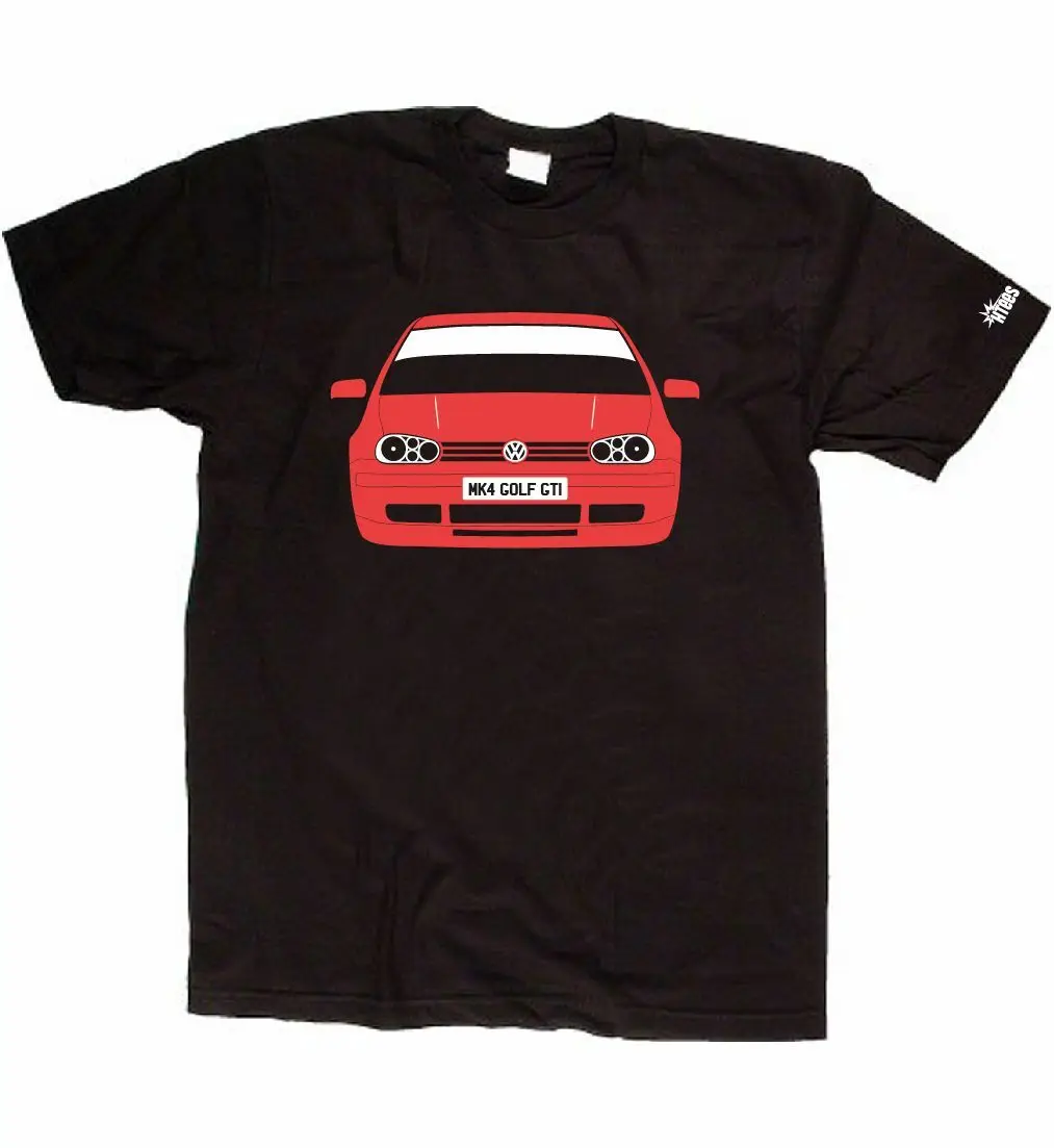 

CUSTOM HTees T-shirt - GOLF MK4, GTI R32, Pick car colour & plate For Male/Boy T shirt