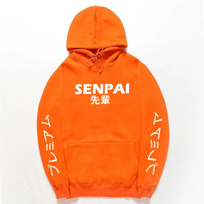 Модная японская уличная одежда SENPAI, толстовка с капюшоном, несколько цветов, мужские и женские толстовки, пуловер Sudadera Hombre CY337