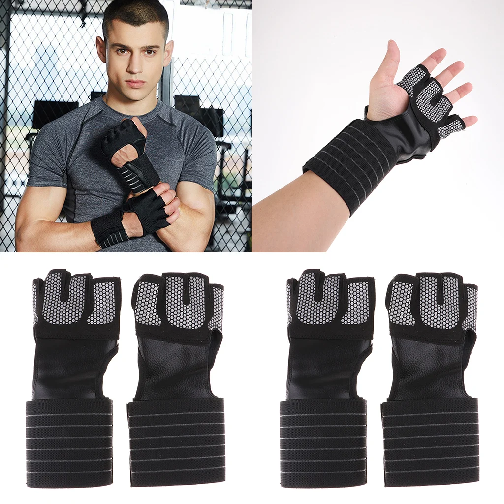 Breathable Half Finger Taekwondo Boxing Gloves & Wrist Wrap Support and Palm Protection – Men Women Exercise Accessories