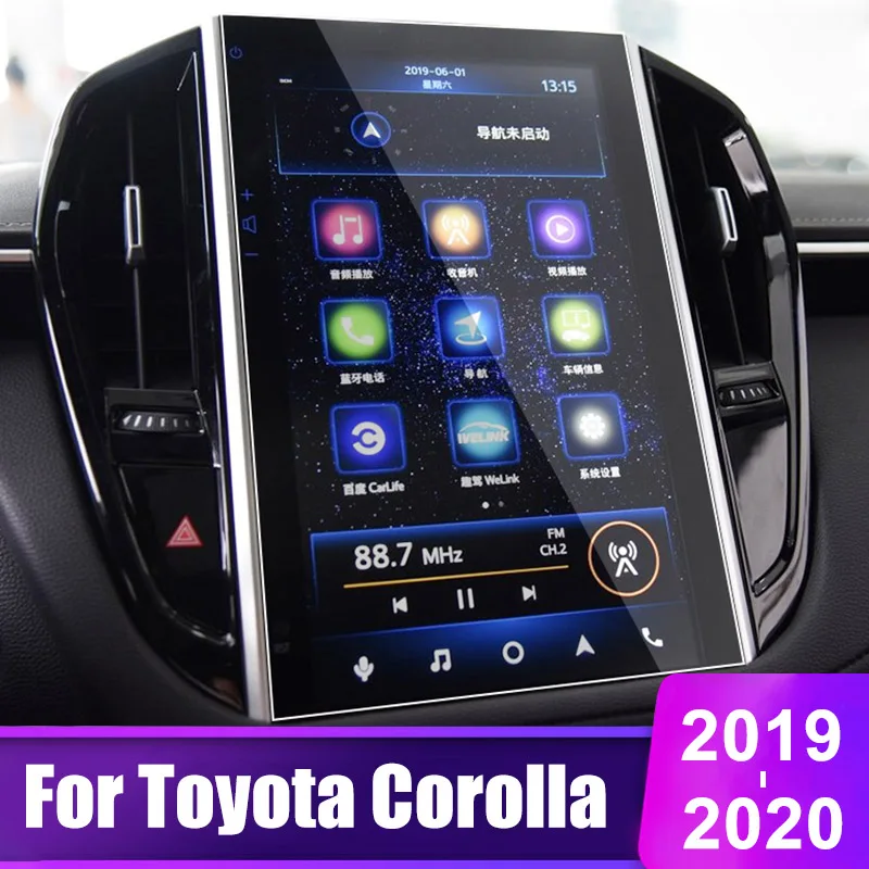 

For Toyota Corolla 2019 2020 Tempered Glass Car Navigation Screen Protector LCD Touch Display Protector Film Protective Sticker