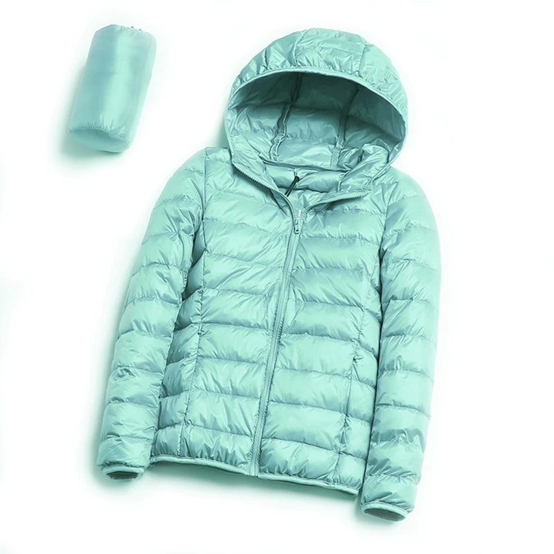 Heydress winter Down jacket women 90% duck down coat Ultra Light warm Female Portable plus size down jacket winter - Цвет: Apale green