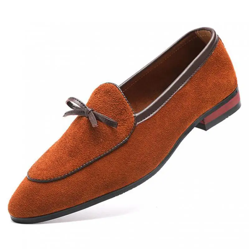 

37~48 Large Size Mocassins Men Genuine Leather Suede Fringed Loafers With Tassels Slip On Dress Flat Loafer Formal Wedding Shoe