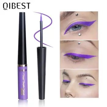 

QIBEST Colorful Eye Liner Pencil 16 Colors Waterproof Long Lasting Cosmetic Eyeshadow Pen Eyes Makeup Neon Liquid Eyeliner TSLM