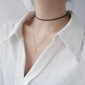 

Necklace Chain Clavicle Jewelry Wedding Fitness Tracker Silver Bulk Letters / Numbers Words TRENDY Pure Cross Power Lace Women