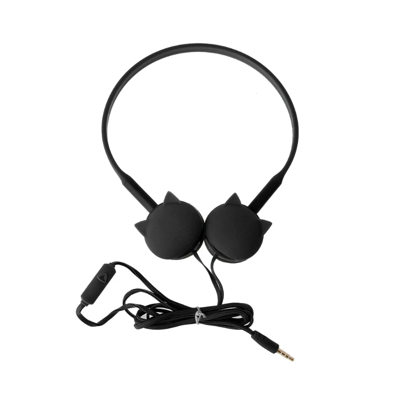 Лицо Кот в наушниках оголовье большие наушники для iPhone Android телефон huawei Xiaomi MP3