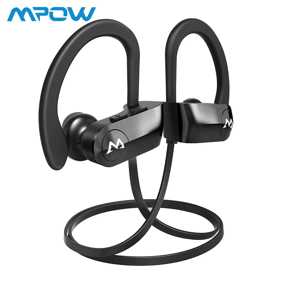 Mpow D7 Bluetooth наушники IPX7 Водонепроницаемый спортивные наушники HD стерео звук наушники с микрофоном для iPhone XS/X/8/7/6 с чехлом