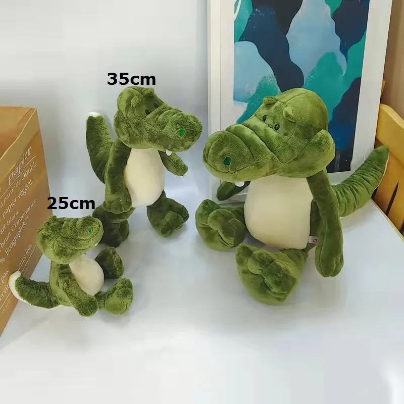 25/35cm Frosest Animal Crocodile Plushies Kawaii Stuff Green Crocodile Dolls Soft Animal Toys For Children Friend Birthday Gifts