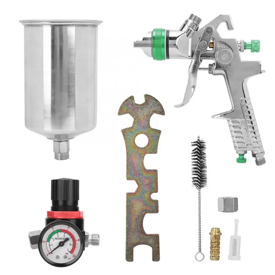 

Spray Gun H827 Airbrush 2.5mm Caliber 1000ml Aluminum Pot Gravity Feeding High Atomization Spraying Gun