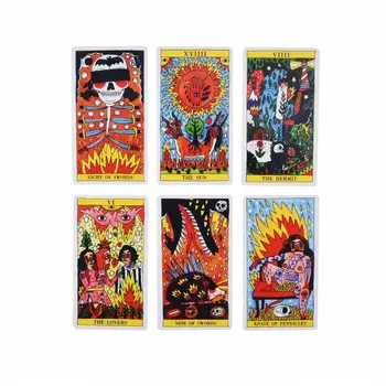 

78pcs Tarot Del Fuego Cards Spanish Board Game Oracle Deck Electronic Guide Book