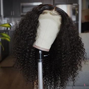 

150% Curly Lace Front Human Hair Wigs For Women 13*4 Natural Pre Plucked Remy Brazilian Lace Front Wigs Can Be Dyed Sassoon