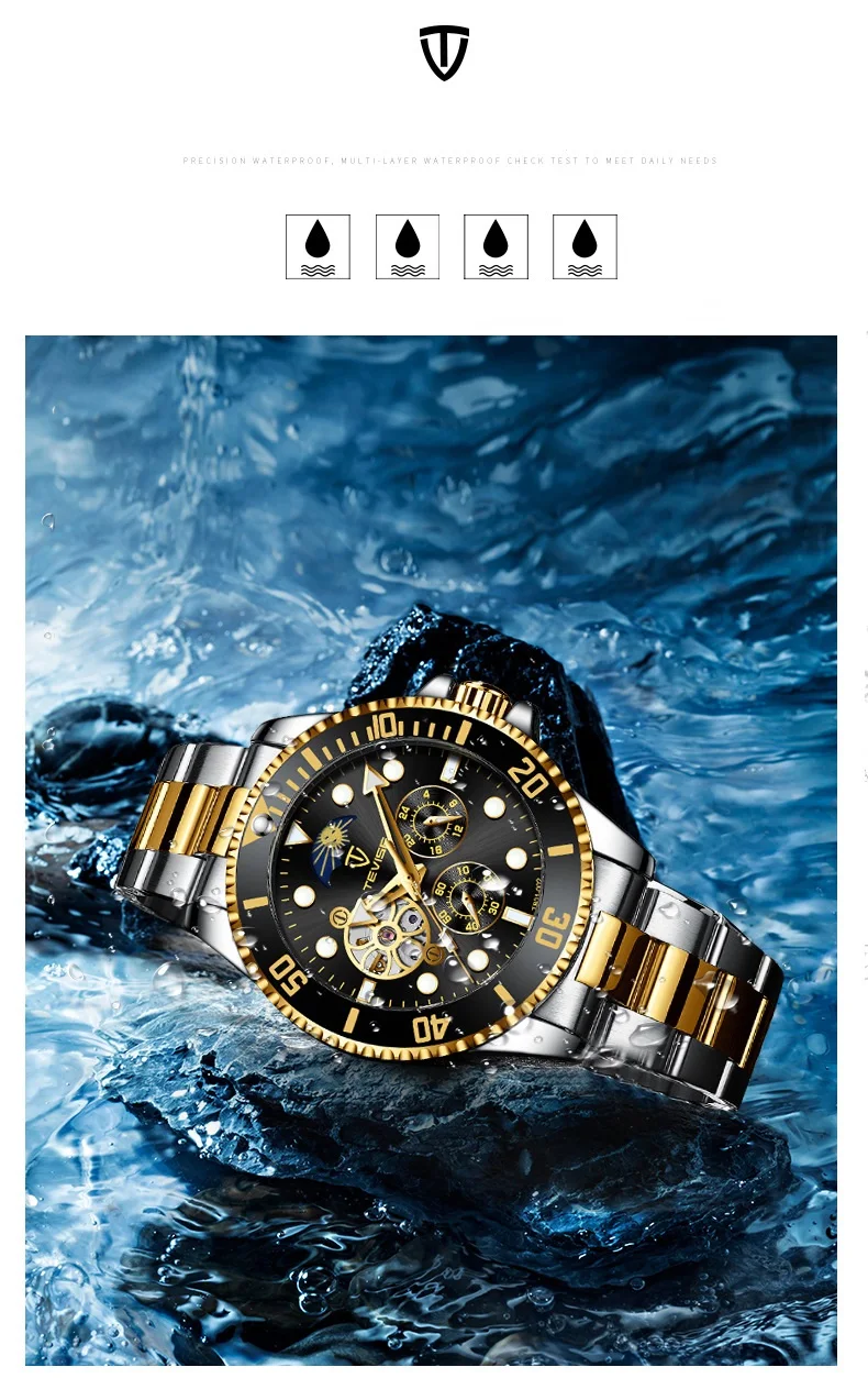 Men Watch TEVISE T801-002 Drop Shipping Top Brand Men Mechanical Watch Automatic Fashion Luxury Stainless Steel Male Clock 2020 (5)