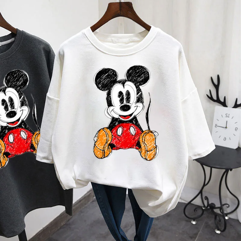 Disney минни маус друзей с принтом летняя футболка коротким рукавом джемпер