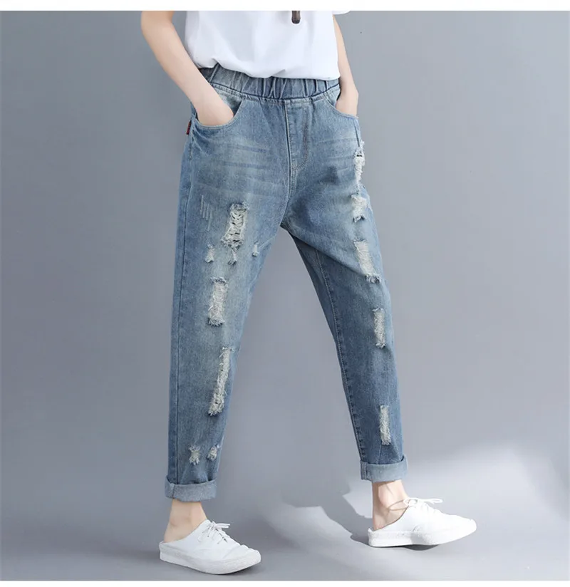 elastic women's jeans