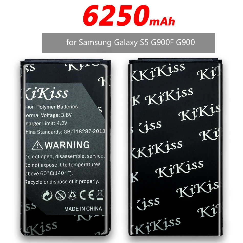 Аккумулятор 6250 мАч для телефона Samsung Galaxy S5 G900 G900S G900I G900F G900H I9600 G870 G870A EB-BG900BBC + номер