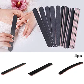 

50pc Professional Nail File Set Nail Files & Double Sided Chalkboard 100/180Grit nails accessories nail tools для маникюра#Z35