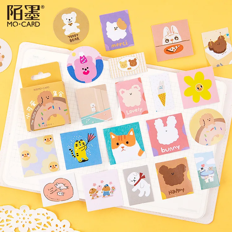 Cartoon Avocado Animal Stickers Set - Cute Decorative Flakes for Bullet Journaling, Scrapbooking, and School Supplies (45 PCS)