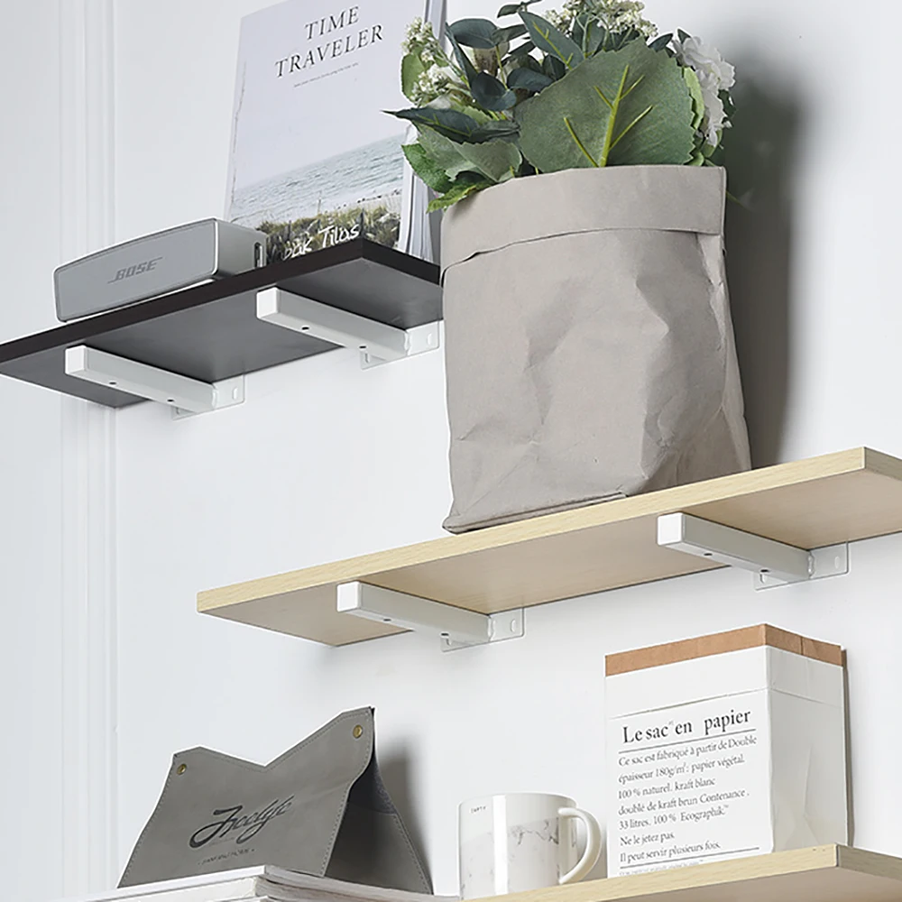 2Pcs Floating Shelf Bracket L Shelf Invisible Hidden Heavy Duty Support 304 Stainless Steel Furniture Hardware 15/20/25cm