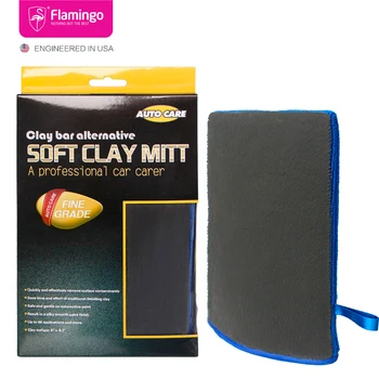 

Flamingo Magic Detailing Clay Mitt Car Polish Clay Bar Atuo Clay Glove Microfiber Car Wash Gloves Car Styling Washing Tool