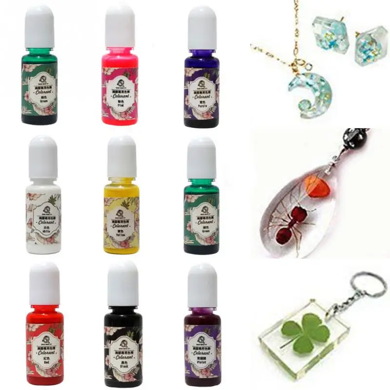 

13pcs 10ML UV Resin Coloring Dye Pigment High Concentration DIY UV Epoxy Epoxy Color Jewelry Making Handmade Diy tool