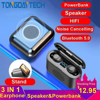 

Tongdaytech New 3 IN 1 Bluetooth 5.0 Wireless Earphones TWS Mini In-ear Fone De Ouvido Earbuds Noise Cancelling Sports Headset